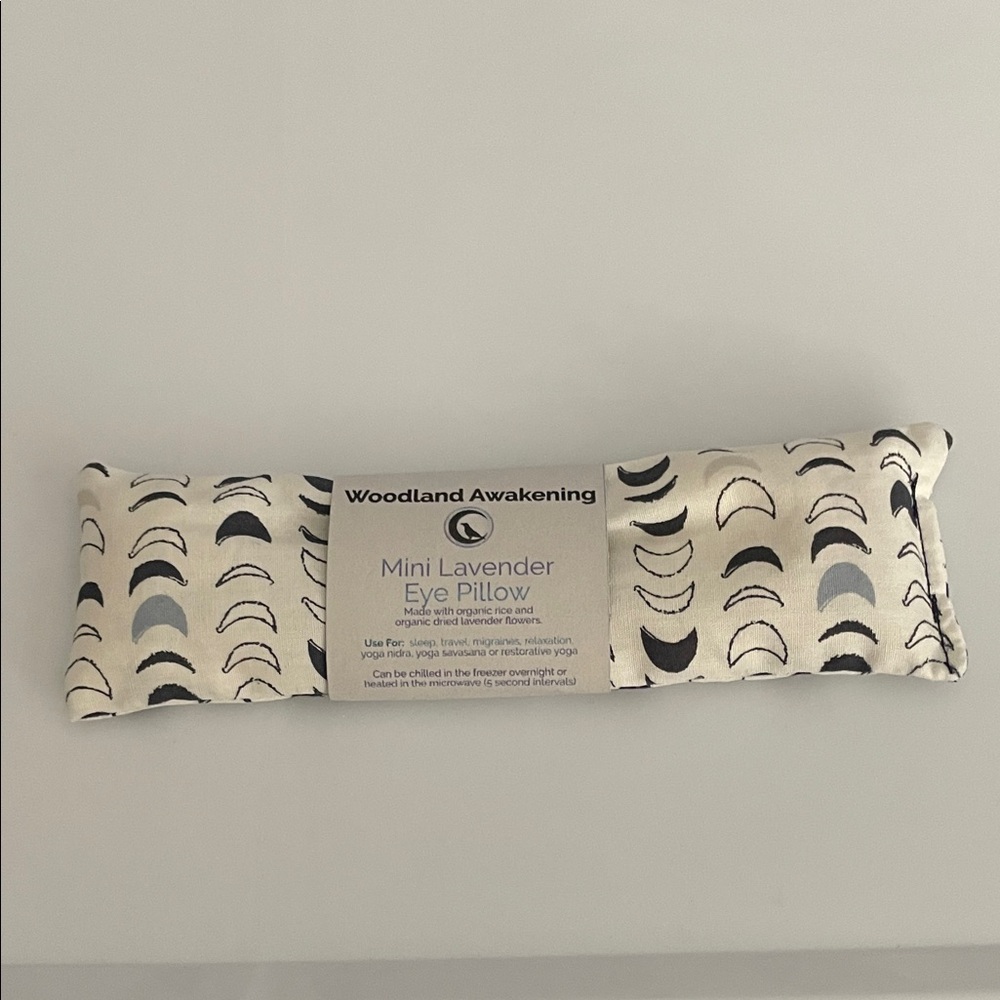 Cream and Black Mini Lavender Eye Pillow